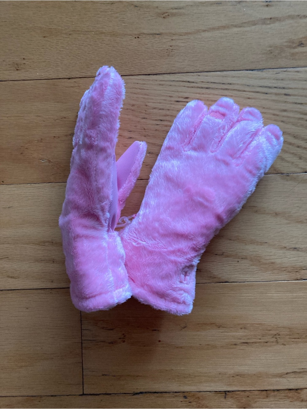 Cozy Plush Pink Kids Mittens - Soft Fuzzy Winter Gloves